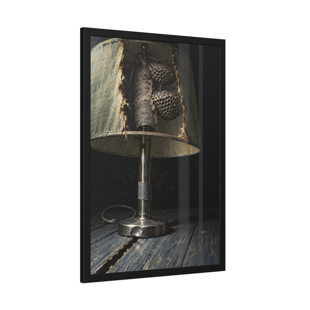 "The Two Grey Plates": A Garabaggio Framed Print