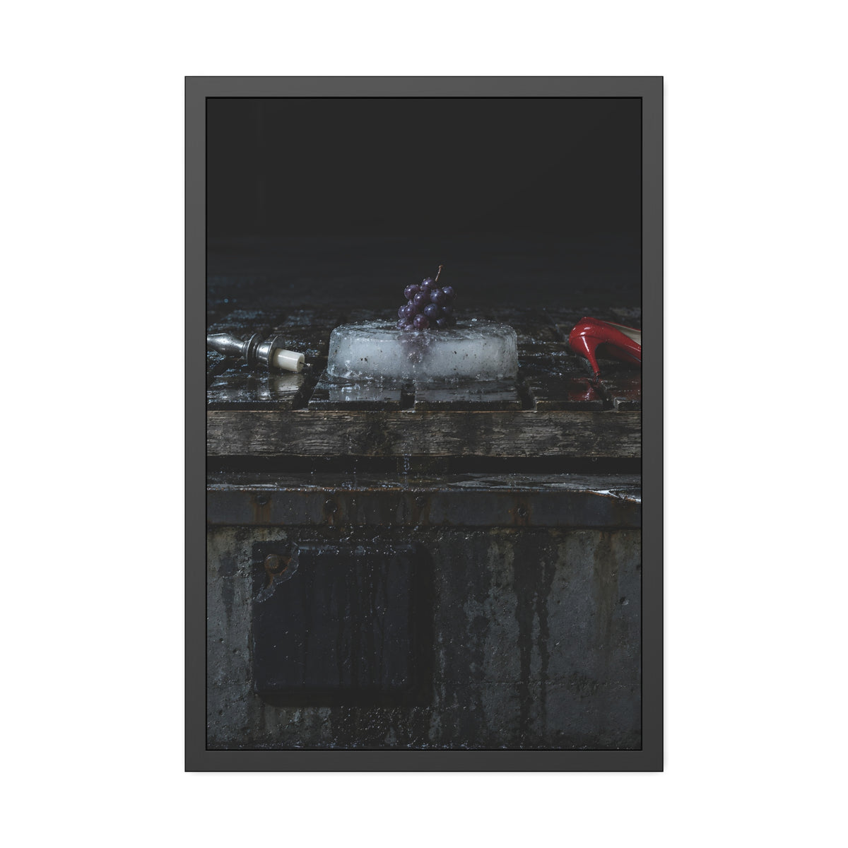 "The Grapes in the Slab": A Garabaggio Framed Print