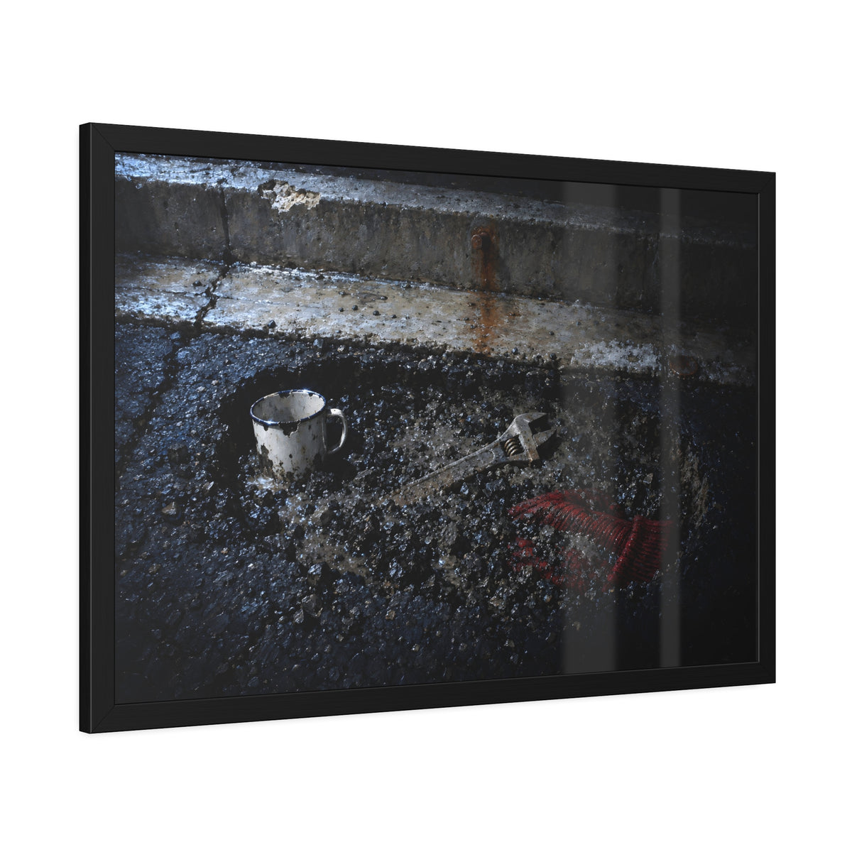 "The Red Wool in the Gravel": A Garabaggio Framed Print
