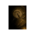 A small empty hook on a cracked ceiling, lit from one side. The Hook Without a Burden by Garabaggio, fine art print, 12″ x 16″.
