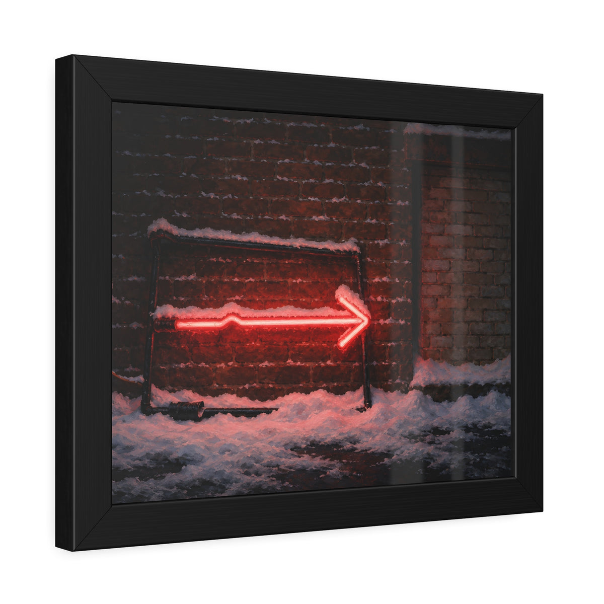 "The Snow on the Stem": A Garabaggio Framed Print