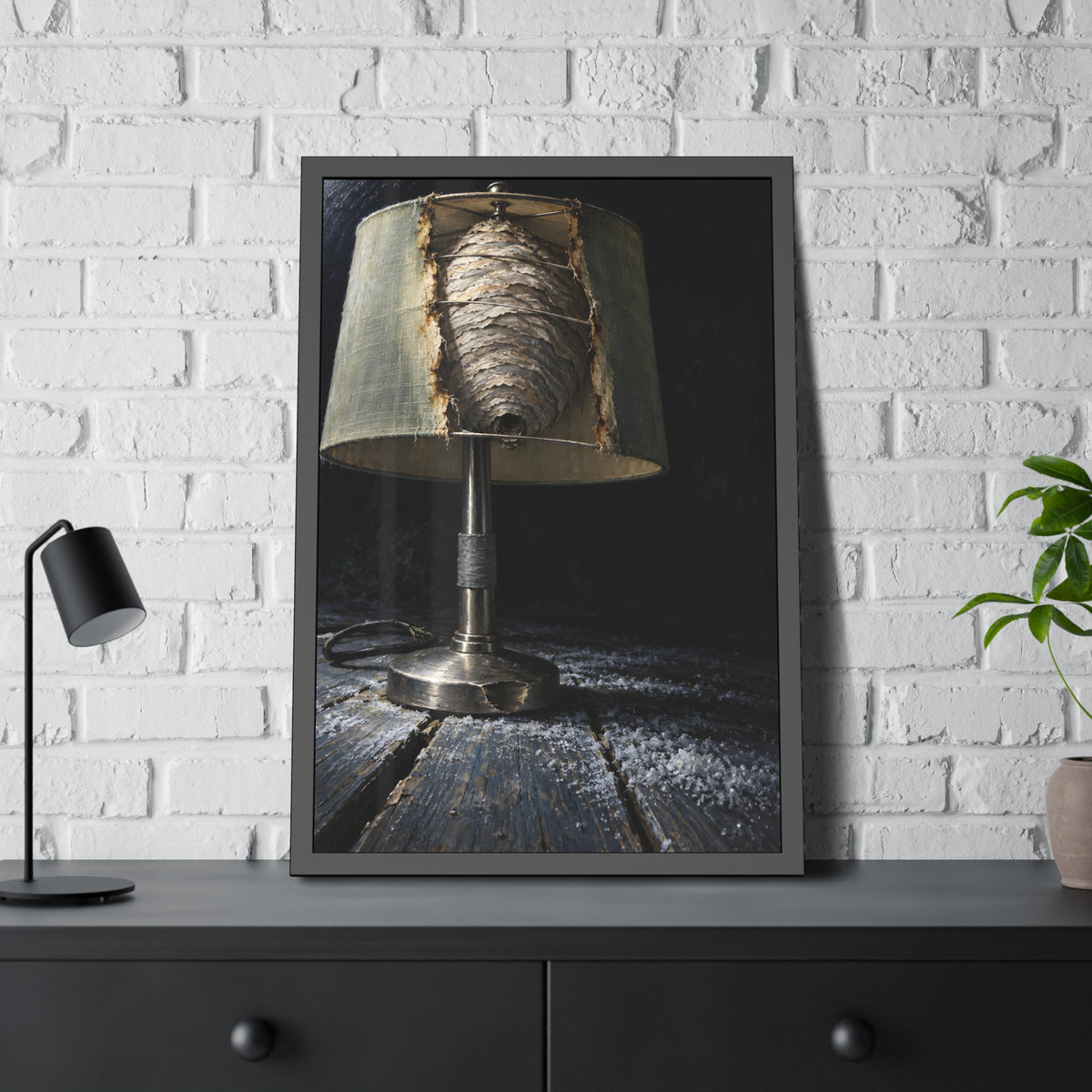 "The Paper Globe in the Shade": A Garabaggio Framed Print