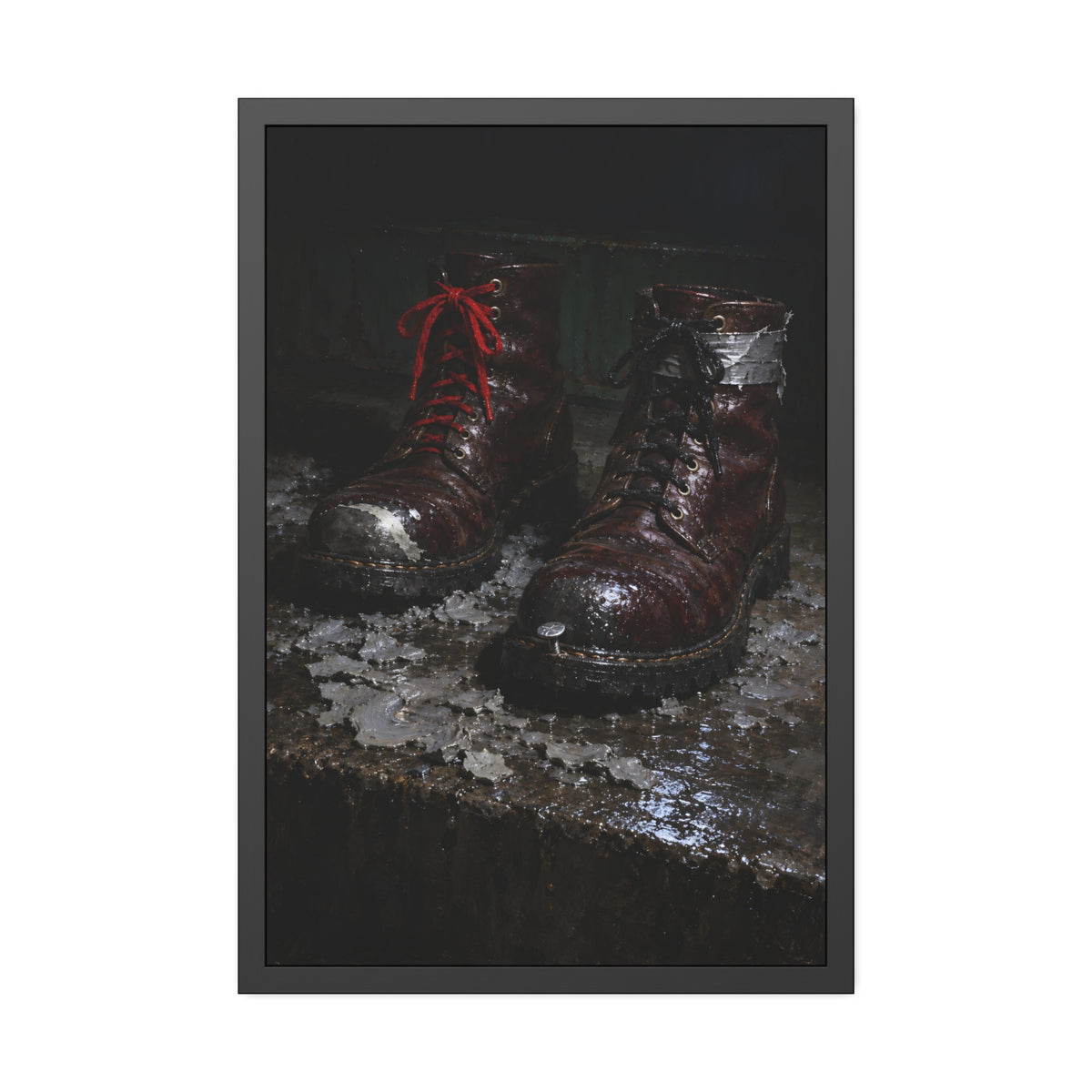"The Wet Leather and the Paste": A Garabaggio Framed Print
