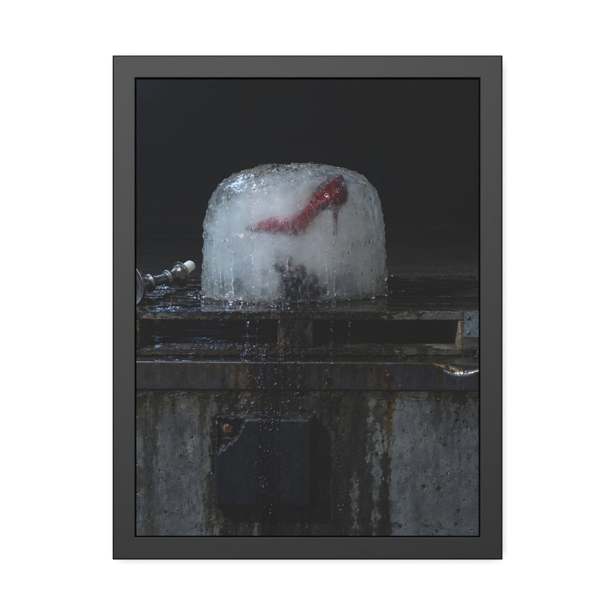 "The Candlestick Lying Down": A Garabaggio Framed Print