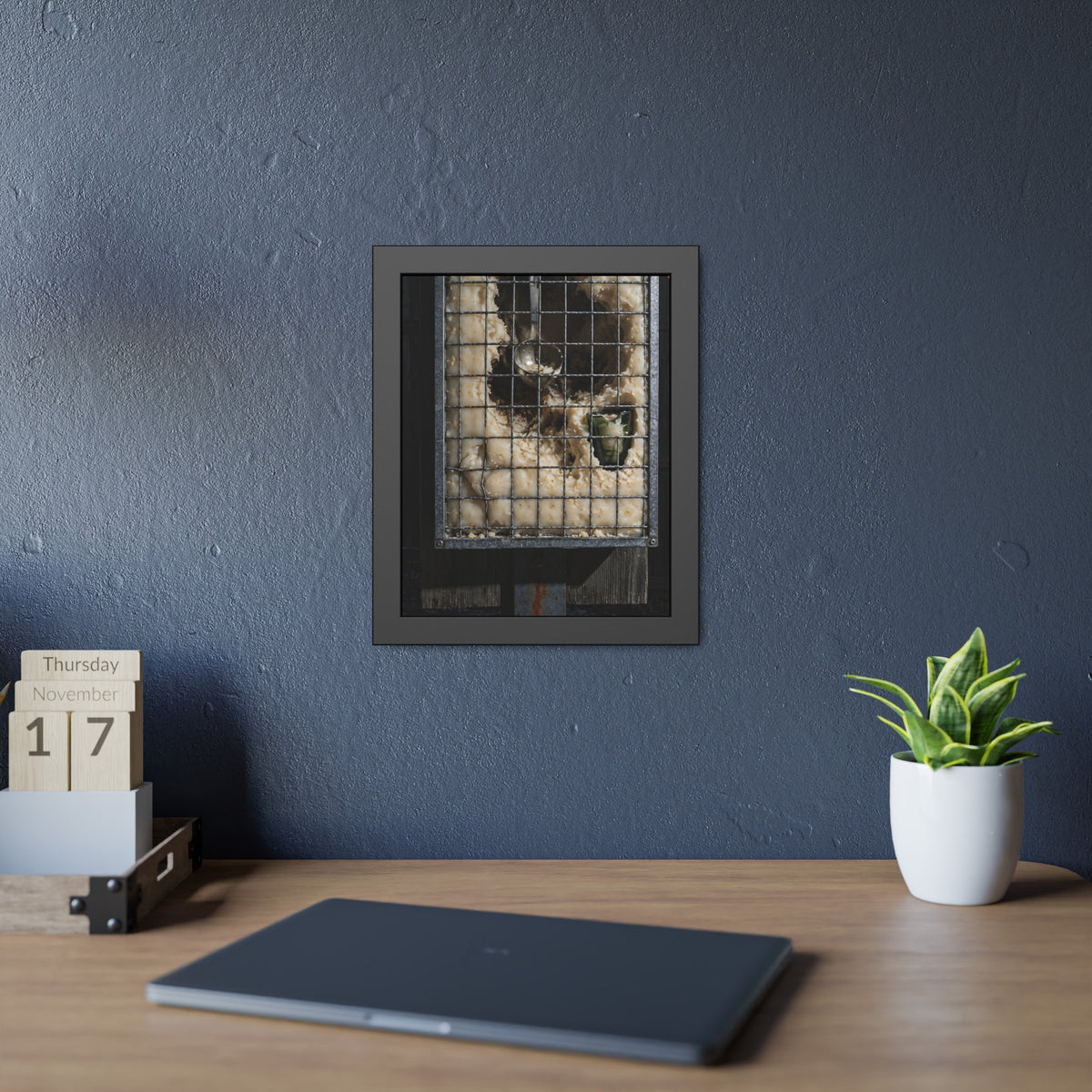 "The Green Curve": A Garabaggio Framed Print